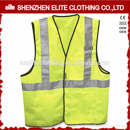 Cheap Custom Made Lime Green Reflective Safety Clothing Vest